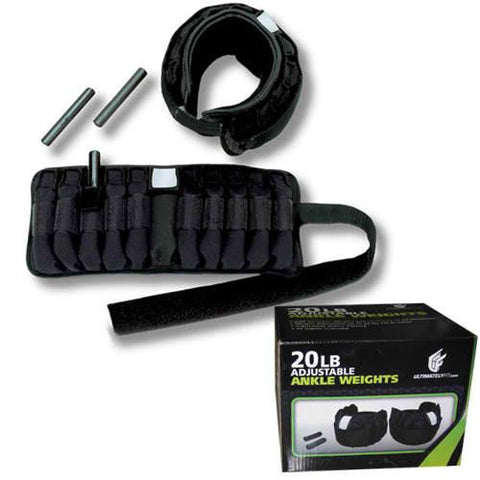 Adjustable Ankle Weights - 20lb Pair - N-Gen Fitness