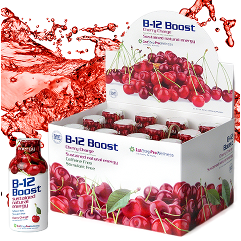 Liquid B12 Boost Cherry Charge- 2oz; 12 pack - N-Gen Fitness