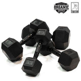 70lb Virgin Rubber Hex Dumbbell No Toxic Odor SDVR-70 - N-Gen Fitness